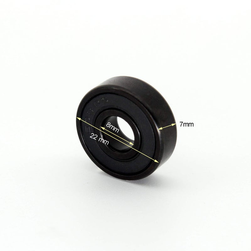 Z-First High Speed 608RS Hybrid Black Ceramic Bearings for Longboard, Inline Skates, Skateboard, Scooters, Skateboard and more (Pack of 4, Black) - Image 3